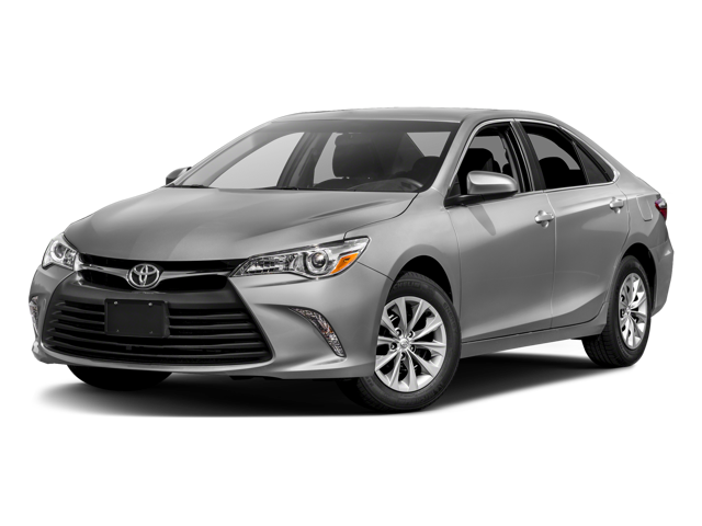 2016 Toyota Camry LE in Celestial Silver Metallic — front three-quarter view