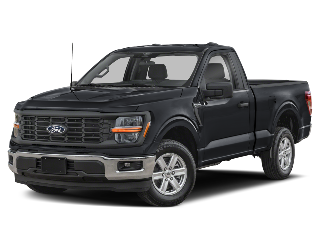 2025 Ford F-150 XL in Black Metallic — front three-quarter view