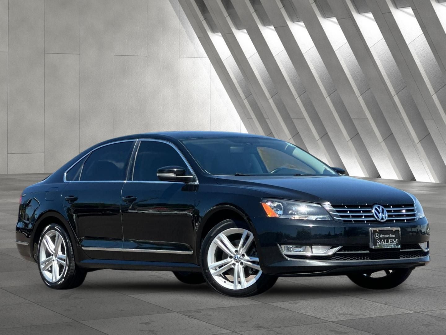 2014 Volkswagen Passat SEL Premium in Black — front three-quarter view