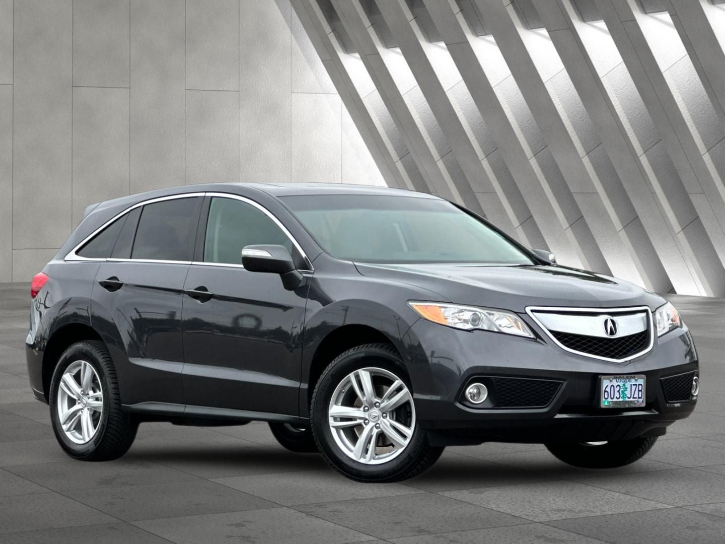 2015 Acura RDX Technology Package in Graphite Luster Metallic — front three-quarter view