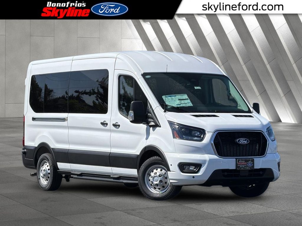 2026 Ford Transit-350 XLT in Oxford White — front three-quarter view