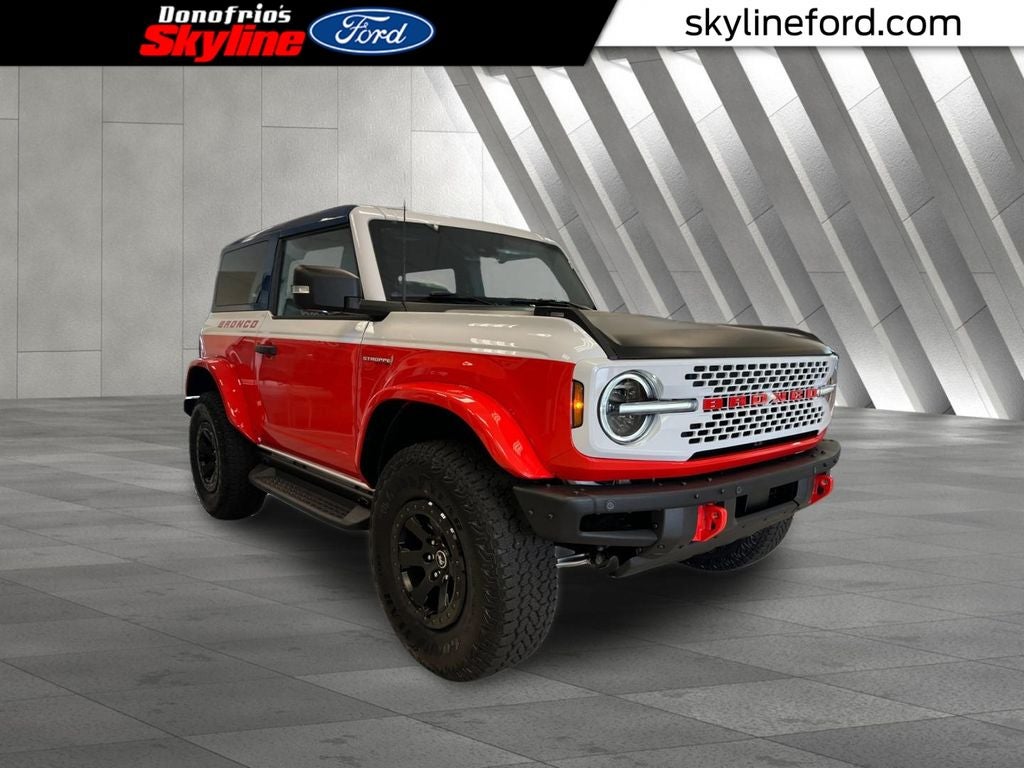 2025 Ford Bronco Stroppe Edition in Oxford White — front three-quarter view