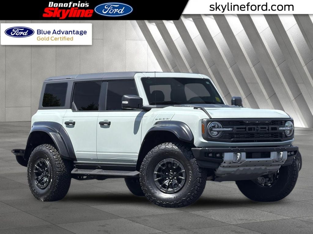 2024 Ford Bronco Raptor in Cactus — front three-quarter view