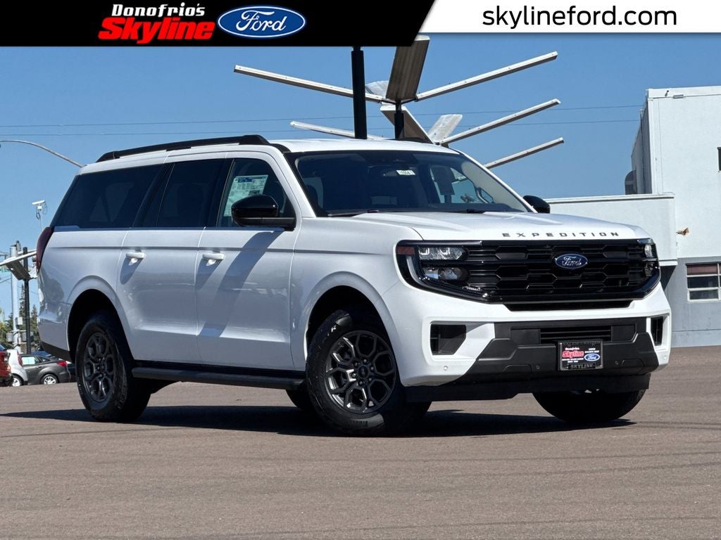 2025 Ford Expedition Max Active in Oxford White — front three-quarter view