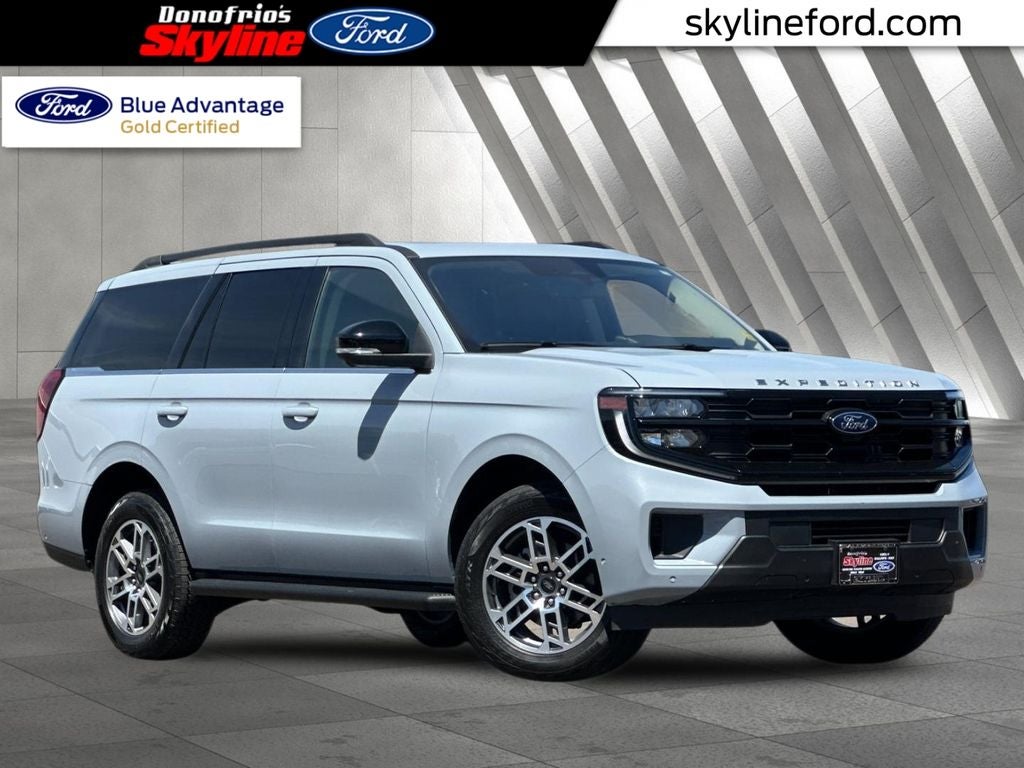 2025 Ford Expedition Active in Gray Metallic — front three-quarter view