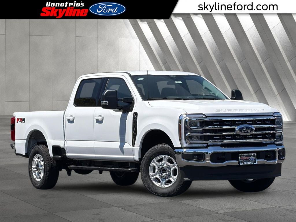 2026 Ford F-250SD XLT in Oxford White — front three-quarter view