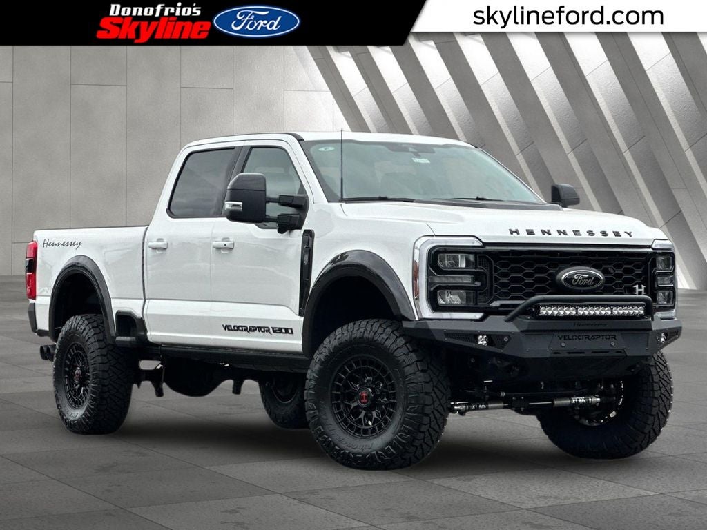 2026 Ford F-250SD Lariat Hennessey VelociRaptor 1200 in White Metallic — front three-quarter view