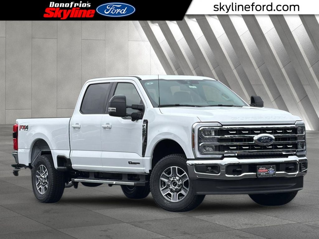 2026 Ford F-250SD Lariat in Oxford White — front three-quarter view