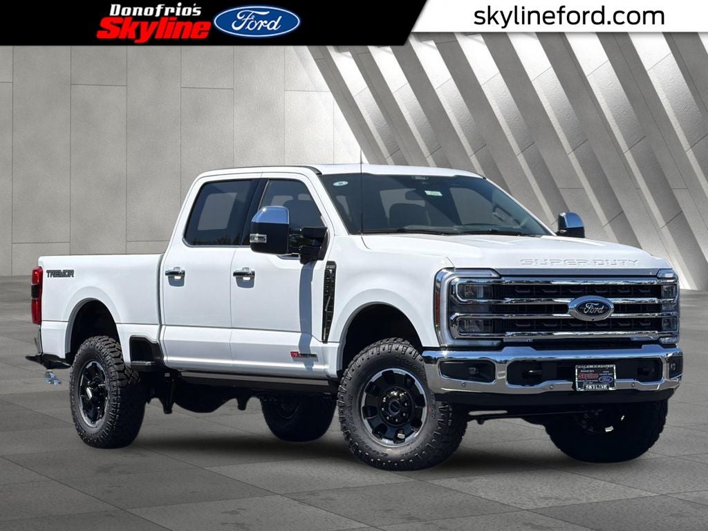 2026 Ford F-350SD King Ranch in Oxford White — front three-quarter view