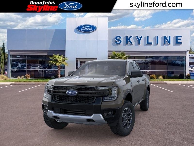 2025 Ford Ranger XLT in Gray — front three-quarter view