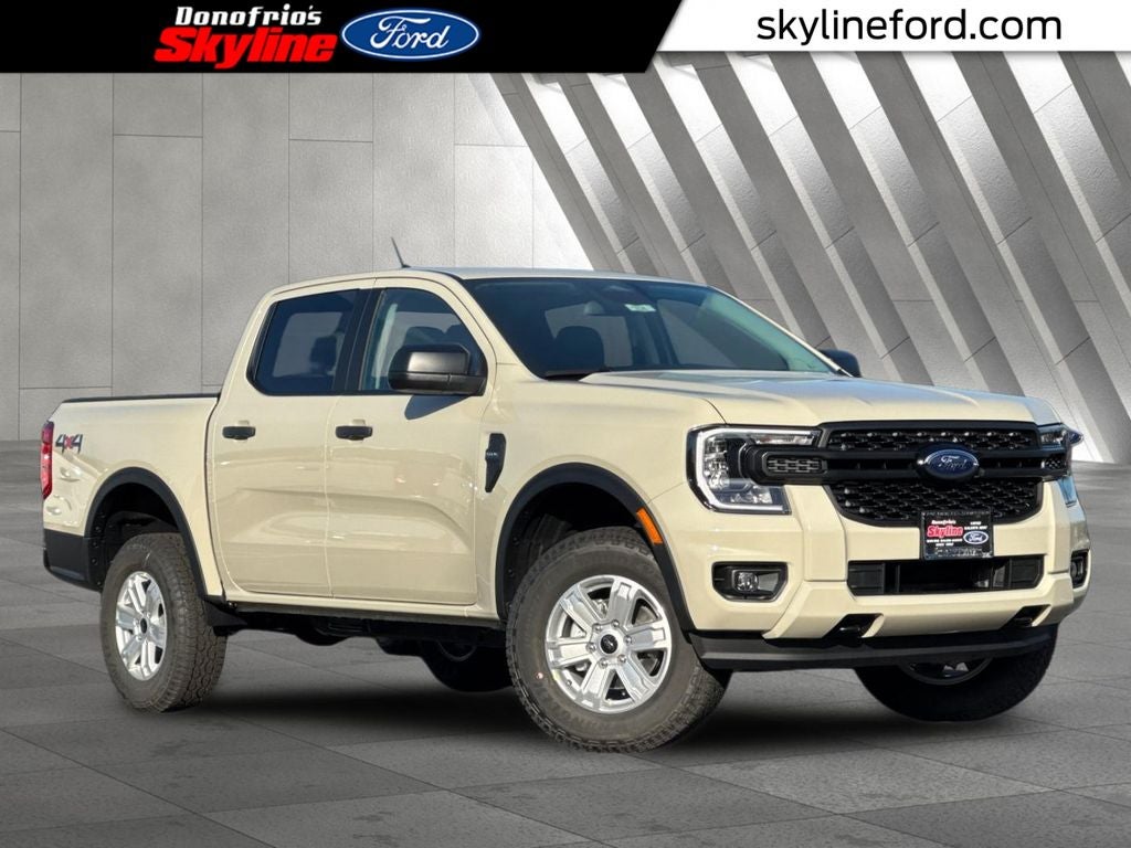 2025 Ford Ranger XL in Desert Sand — front three-quarter view