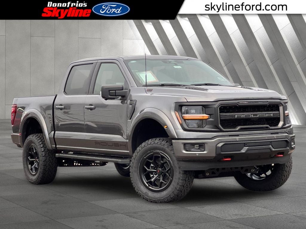 2025 Ford F-150 XLT ROUSH in Gray Metallic — front three-quarter view