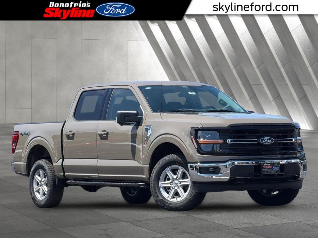 2026 Ford F-150 XLT in Marsh Gray — front three-quarter view