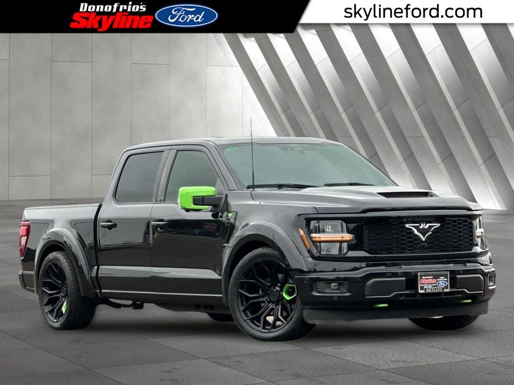 2025 Ford F-150 XLT custom B.A.T. in Black Metallic — front three-quarter view