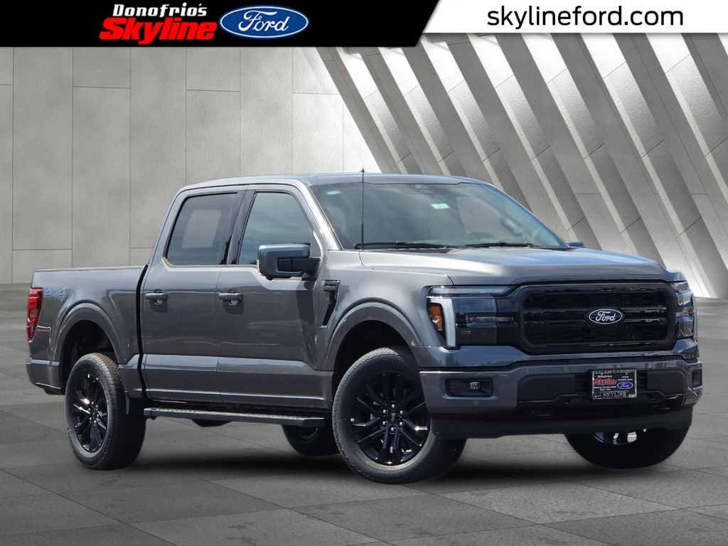 2026 Ford F-150 Lariat in Carbonized Gray Metallic — front three-quarter view
