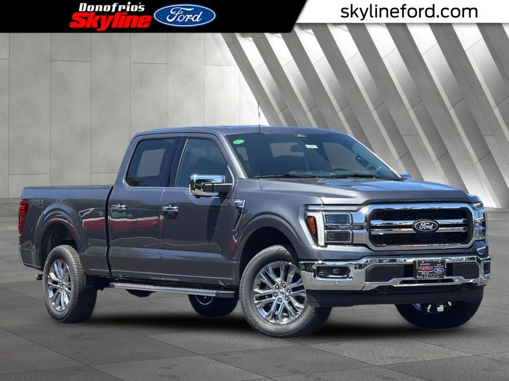 2026 Ford F-150 Lariat in Carbonized Gray Metallic — front three-quarter view