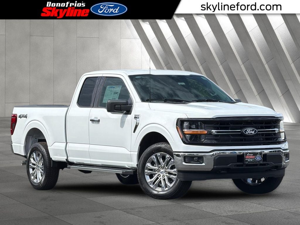 2026 Ford F-150 XLT in Oxford White — front three-quarter view