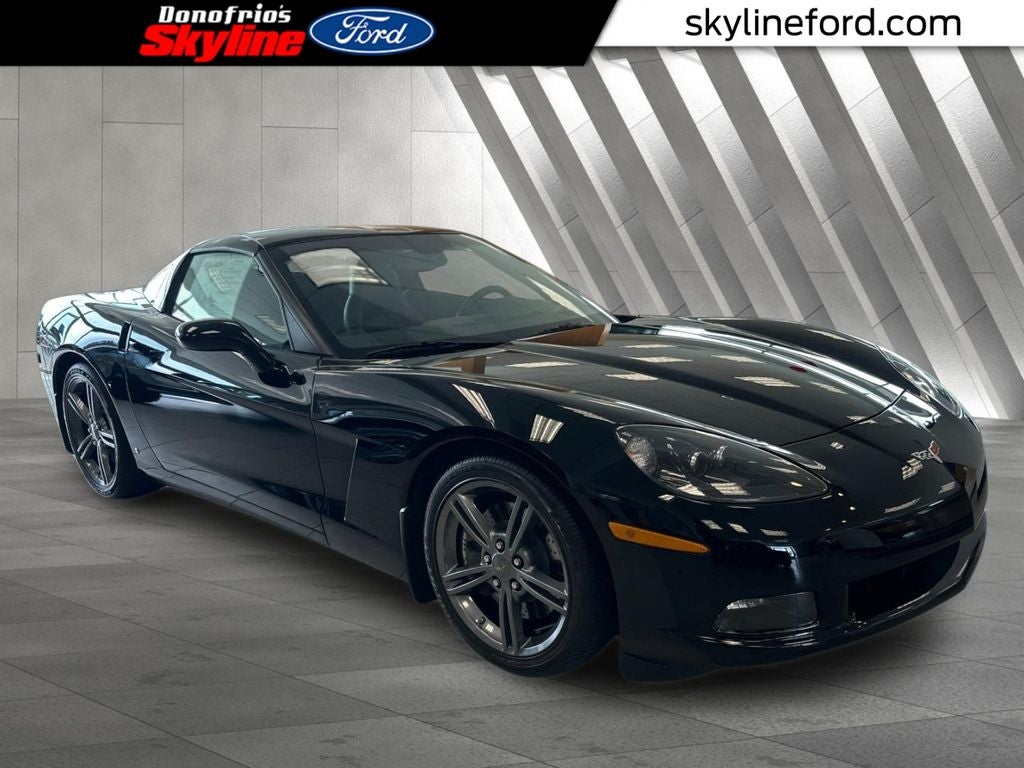 2008 Chevrolet Corvette Base in Black — front three-quarter view