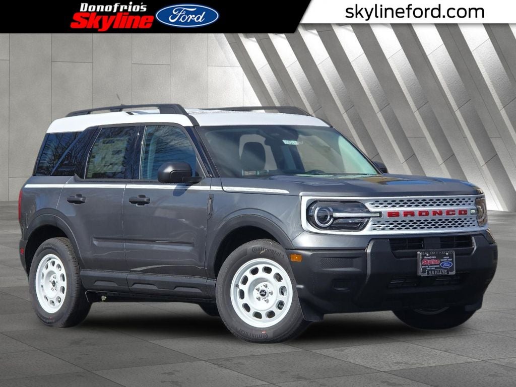 2025 Ford Bronco Sport Heritage in Gray Metallic — front three-quarter view