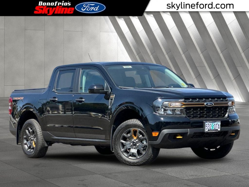 2024 Ford Maverick XLT in Shadow Black — front three-quarter view