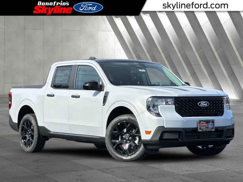 2026 Ford Maverick XLT in Space White Metallic — front three-quarter view