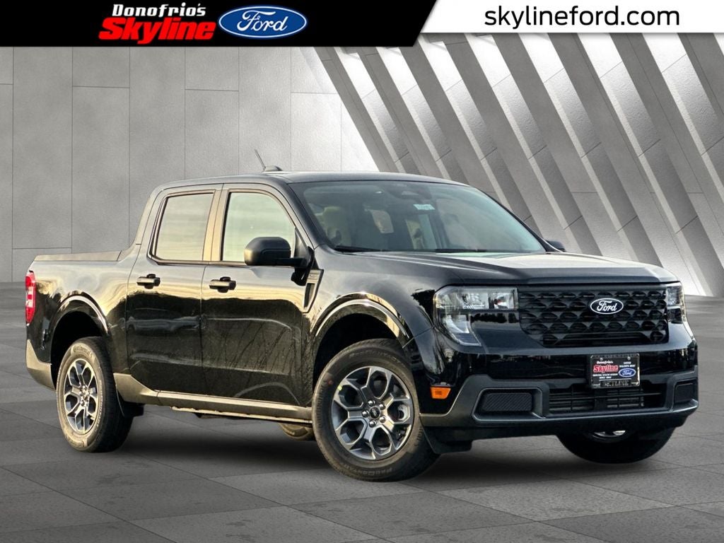 2026 Ford Maverick XLT in Shadow Black — front three-quarter view