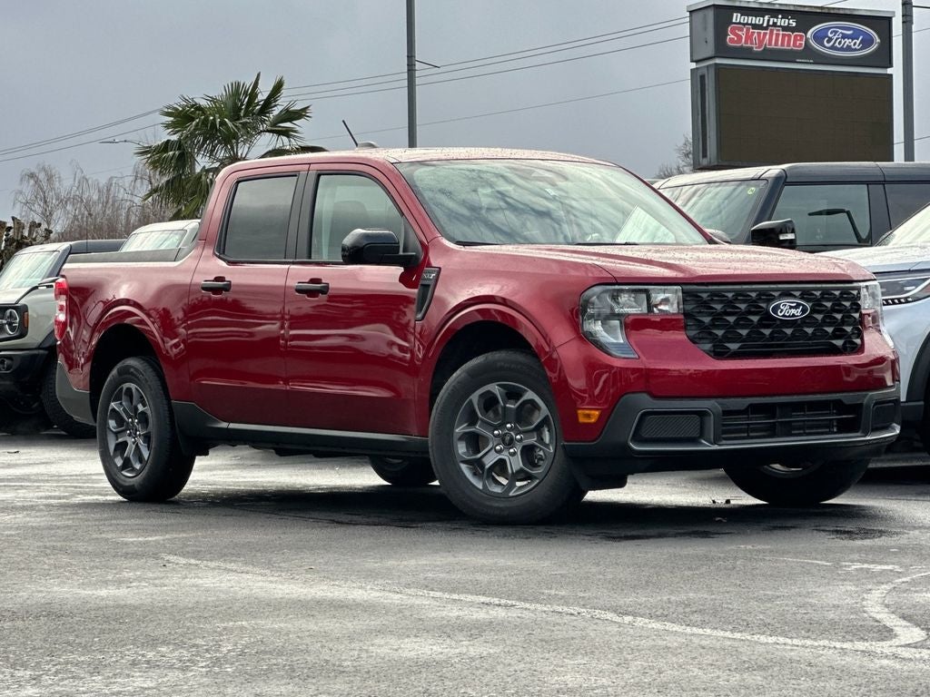 2025 Ford Maverick XLT in Ruby Red Metallic — front three-quarter view