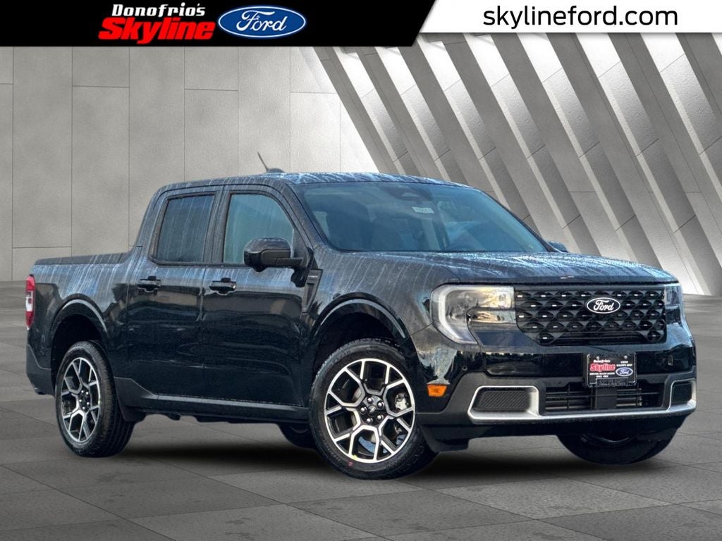 2026 Ford Maverick Lariat in Shadow Black — front three-quarter view