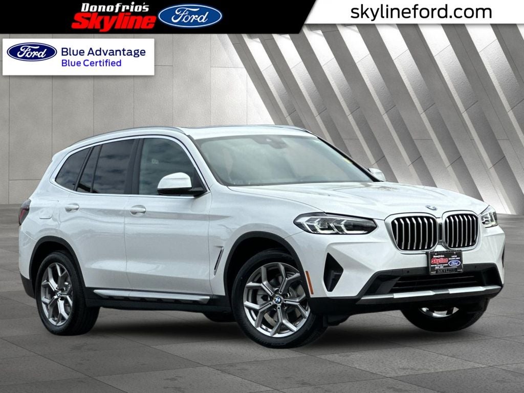 2024 BMW X3 xDrive30i in Mineral White Metallic — front three-quarter view