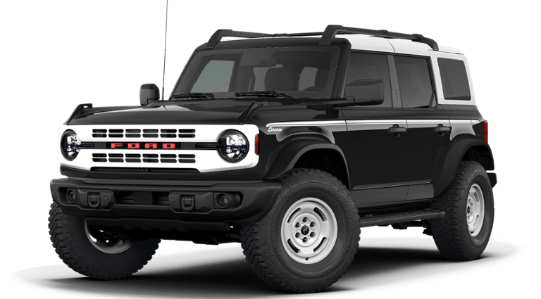 2026 Ford Bronco Heritage Edition in Shadow Black — front three-quarter view
