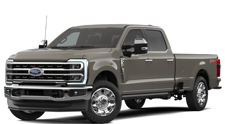 2026 Ford Super Duty F-350 King Ranch in Marsh Gray — front three-quarter view