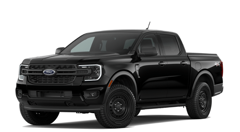 2026 Ford Ranger XL in Shadow Black — front three-quarter view