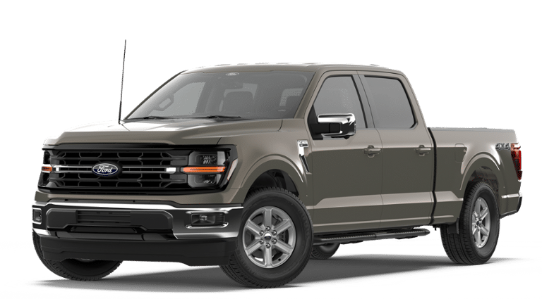 2026 Ford F-150 XLT in Marsh Gray — front three-quarter view